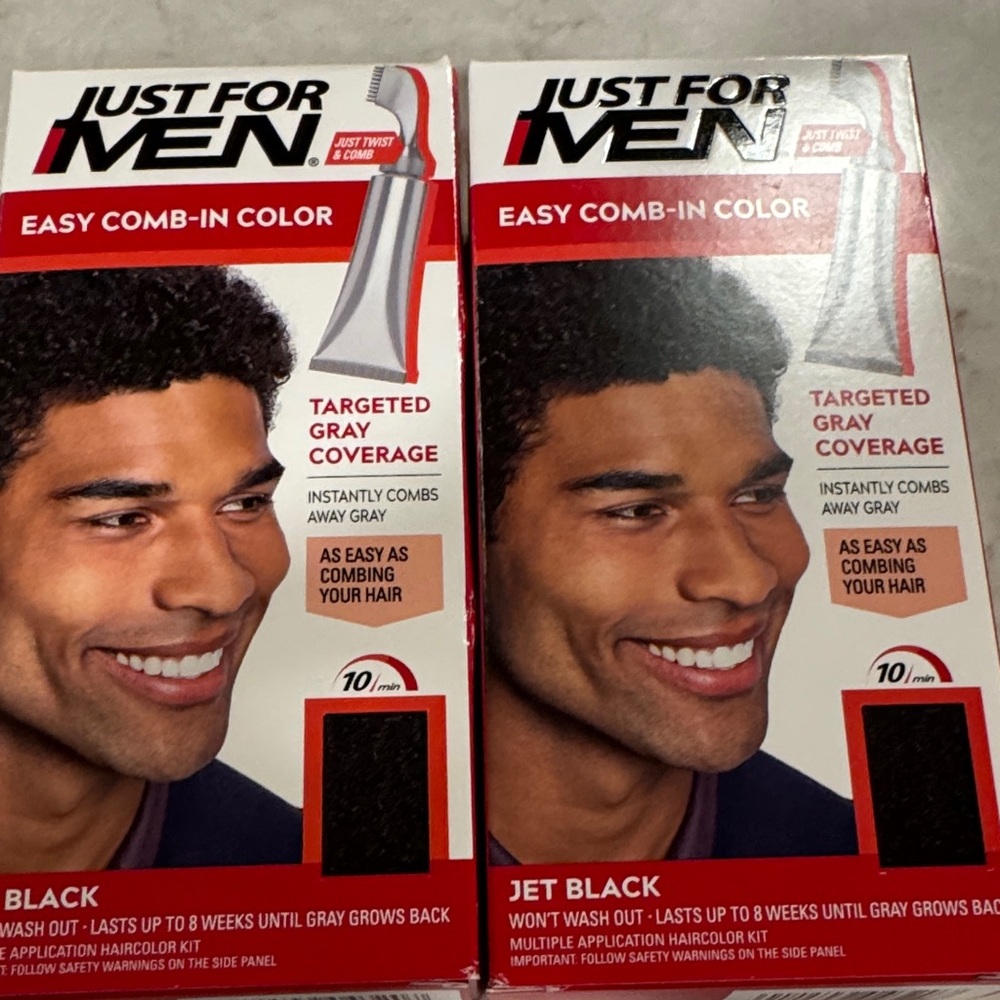 🔥Two Just For Men A-60 Jet Black Hair Color easy comb in color won’t wash out